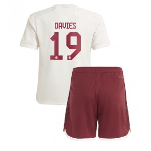 Maillot de foot Bayern Munich Alphonso Davies #19 Troisième enfant 2023-24 Manches Courte (+ pantalon court)